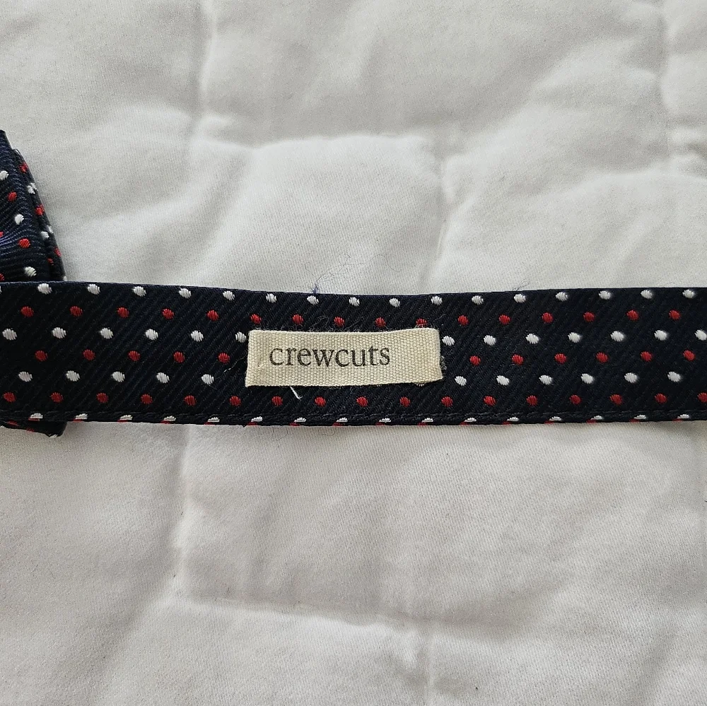 Crewcuts/JCrew Bow Tie, Navy blue with Red and White dots